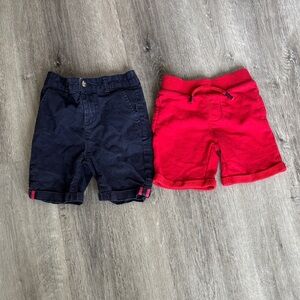 Stylish Kids Shorts Set - Red and Navy
